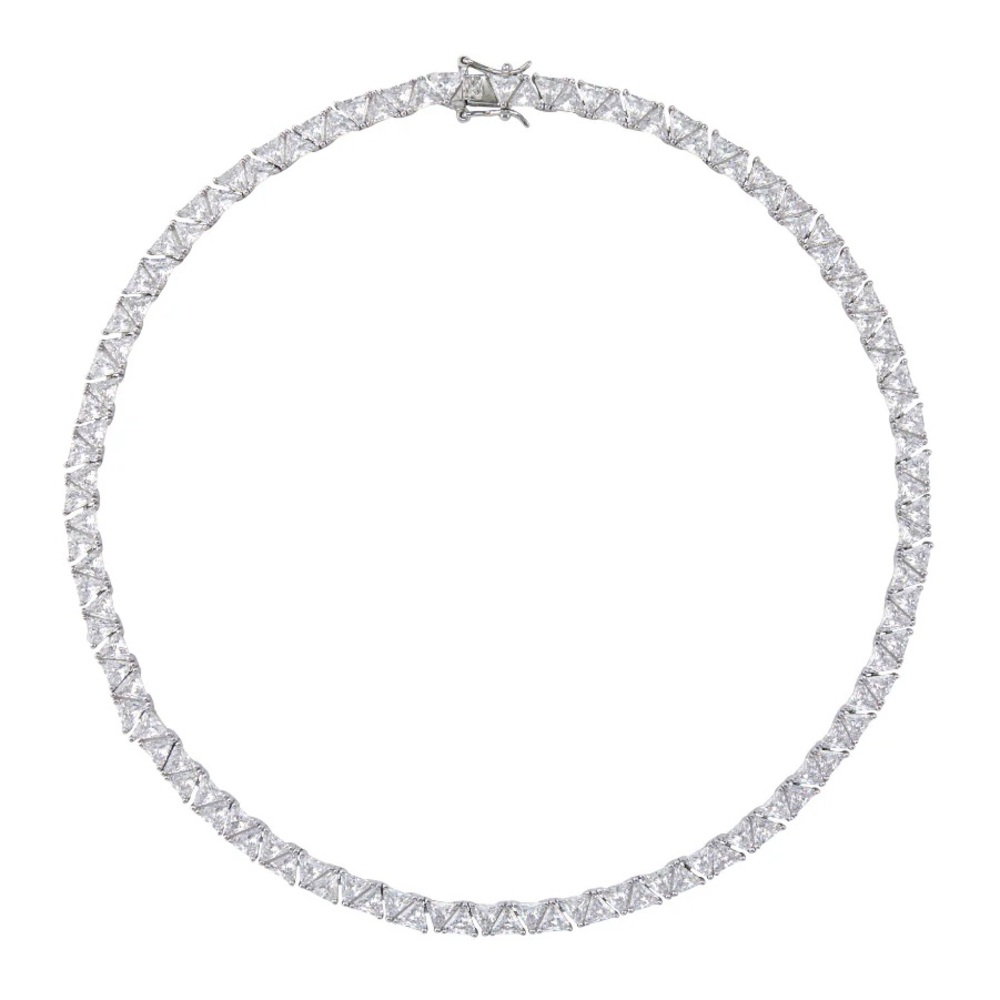 Dorsey THEODORA DOUBLE TRILLION SILVER RIVIÈRE NECKLACE
